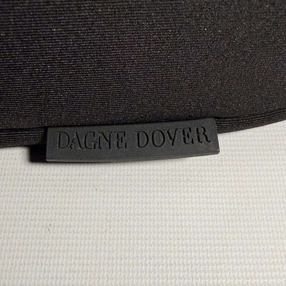 Dagne Dover Black Neoprene Computer Crossbody Sleeve Bag